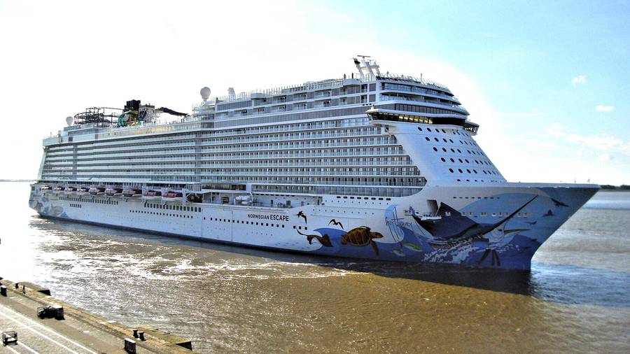 Modern cruise ship at sea